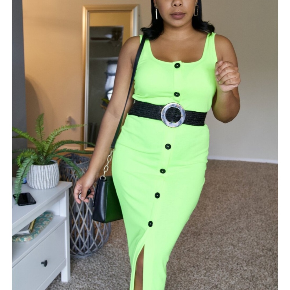 Lani maxi dress- neon green